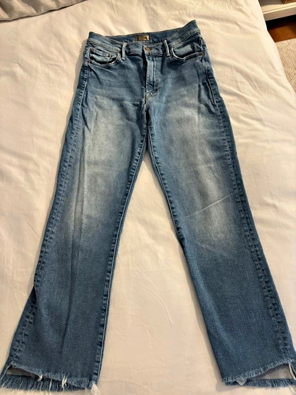 MOTHER Insider Crop Step Fray Bootcut Jeans (Size: 27)